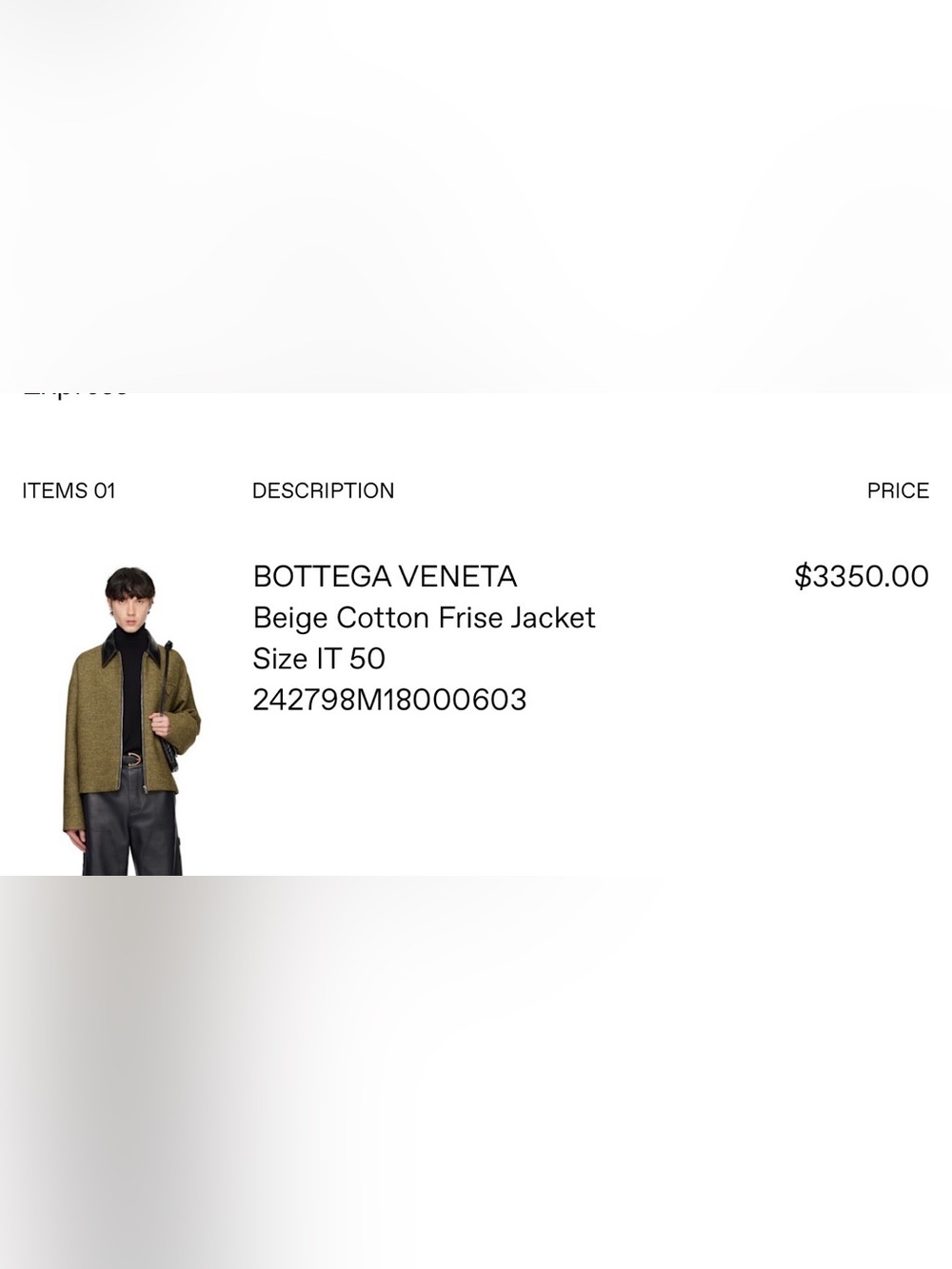 BOTTEGA VENETA Cotton Frise Jacket - Picture 5 of 5